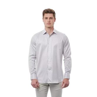 Bagutta Katoenen overhemd - Heren - Casual Overhemden - Wit - L - Katoen - Overhemden