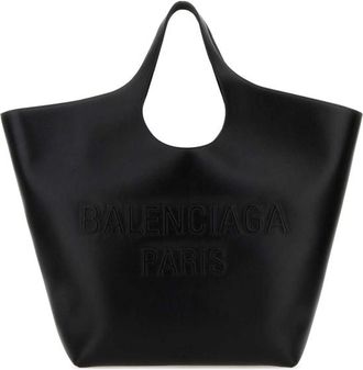 Balenciaga Black Leather Large Mary-kate Shopping Bag