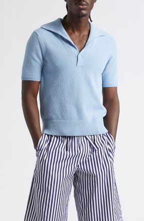 Dolce & Gabbana Terry Cloth Polo in B6227 Azzurro 6 at Nordstrom, Size 44 Us