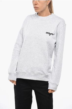Msgm Cotton Crew-neck Sweatshirt with Embroidery Logo size Xs