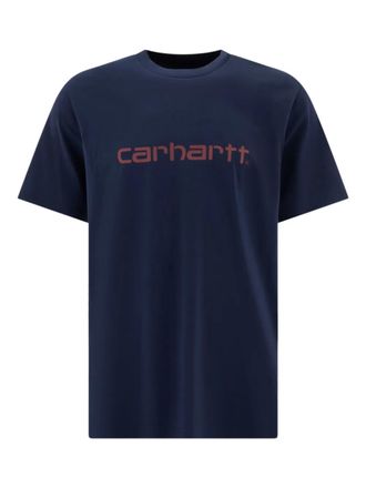 Carhartt Work in Progress logo-print T-shirt - men - Cotton - S - Blue