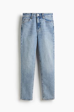 H&M Mom Slim Fit High Waist Ankle Jeans - Blue
