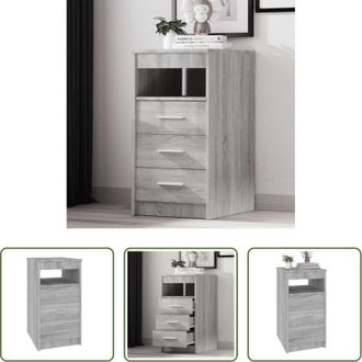 vidaXL vidaXL Cassettiera multifunzionale - Cassettiera Grigio Sonoma 40x50x76 cm in Legno Multistrato
