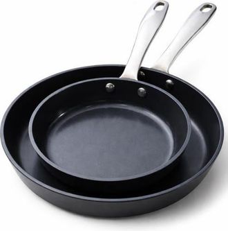 alva Maestro 2-Piece Ceramic Nonstick Frying Pan in Black at Nordstrom