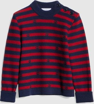 Gucci Kids - Striped Wool Sweater, Size 10 years, Blue