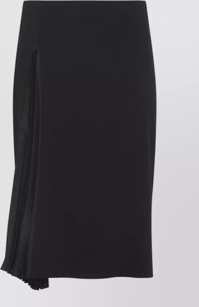 Jil Sander virgin wool asymmetric pleated midi skirt