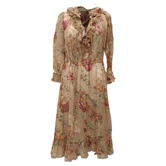 Zimmermann Floral Printed Midi Dress in Multicolor Cotton