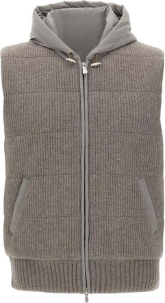 Gran Sasso Jassen, Heren, Grijs, M, Wol, Vest van scheerwol