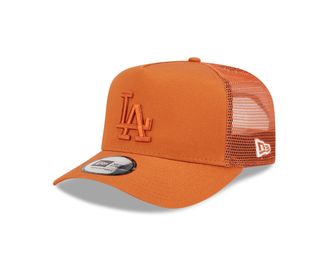 New Era Fanartikel Los Angeles Dodgers Kappe Hut Baseball Tonal Mesheinsatz Braun A-Frame Adjustable Trucker Cap - One-Size