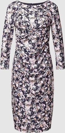 Montego Montego Knielanges Kleid mit Allover-Print in Marine, Gr&ouml;&szlig;e 34