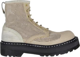 Premiata Lace-up Boots - Dames - Veterlaarzen - Beige - 36 EU - Leer - Schoenen