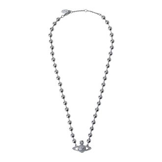 Vivienne Westwood Necklaces, female, Gray, Size: ONE SIZE Thames Mini Relief Choker