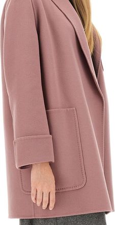 Max Mara Belted Virgin Wool Jacket - Pink