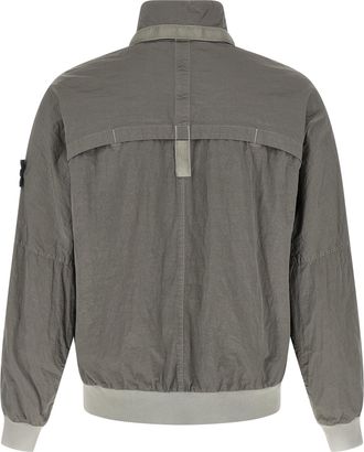 Stone Island Mens Gray Polyamide Bomber Clothing