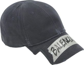 Balenciaga Caps, male, Black, Size: M Masking Tape Cap