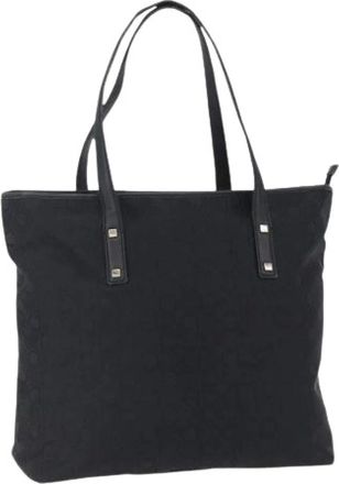 Ferragamo Pre-owned Tote Bags, female, Black, Size: ONE SIZE Pre-owned Canvas Tote Bag