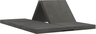 vidaXL Sof&aacute; Cama Plegable 140 X 67 X 15 Cm Gris Oscuro Vidaxl