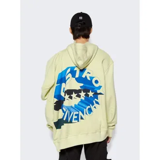 Givenchy MenS Citrus Green Double Hood Sweatshirt, Size XL