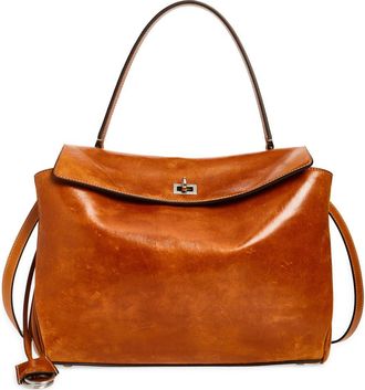 Balenciaga Medium Rodeo Leather Top Handle Bag in 2753 Tan Cowboy at Nordstrom
