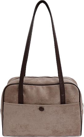 Generic PU Boston Handbag Pillow Bag Square Shoulder Bags Armpit Bag for Women (Black)