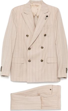 Lardini Completo doppiopetto con spilla - Toni neutri