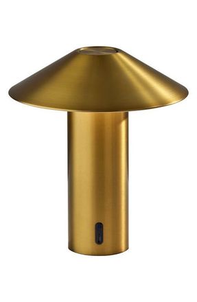 Adesso Pina LED Cordless Table Lamp in Antique Brass at Nordstrom