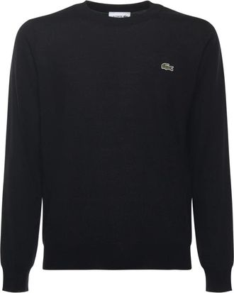 Lacoste Truien & Vesten, Heren, Zwart, M, Trui met ronde hals