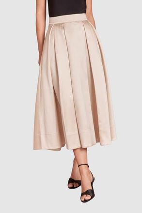 Coast High-Waist Full Volume A-Line Skirt in Champagne at Nordstrom, Size 6