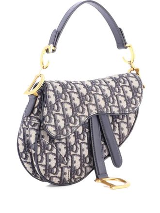 Dior Saddle Handbag Oblique Canvas Mini shoulder bag - Blauw