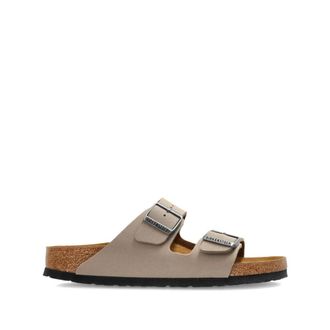 Birkenstock Sliders, female, Gray, Size: 11 US Arizona Big Buckle