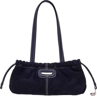 Maje Topstitched suede Milpli Gazette in Marine Blue at Nordstrom, Size Medium