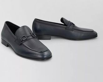 Ferragamo hammered leather loafers