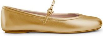 Gianvito Rossi Carla Ballerina in Gold Nappa Leather at Nordstrom, Size 39.5