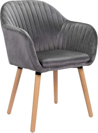 Woltu 1x Sillas De Comedor Nordicas Estilo Vintage Juego De 1 Sillas De Cocina Sillas Tapizada Con Reposabrazos En Terciopelo Estructura De Madera Sillas De