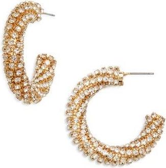 Tasha Crystal Hoop Earrings in Gold Crystal at Nordstrom Rack
