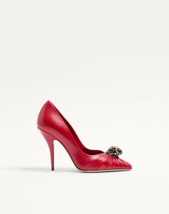 Valentino Garavani Panthea Goatskin Pumps 105Mm Woman RED 35.5