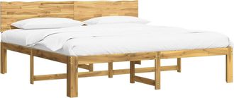 vidaXL Cama Doble Con Cabecero Rostock Blanco 180 X 200 Cm Vidaxl