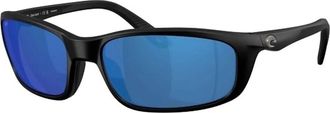 Costa Mens Brine Ii Sunglasses In Black Frame / Blue Mirror