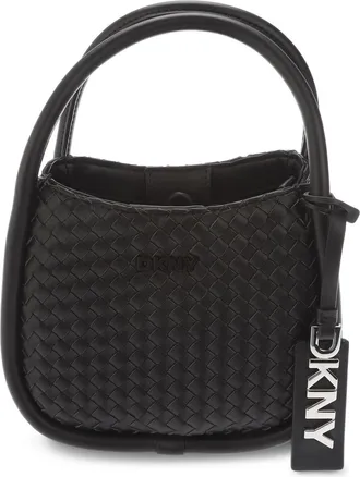 DKNY Accessories DKNY Capri Hobo Crossbody Bag in Black Silver