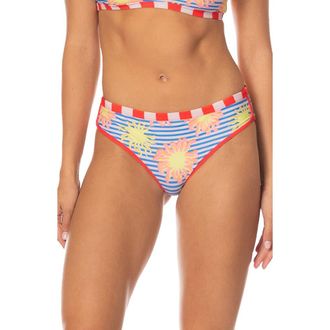 Maaji Awake in Light Latin Reversible Bikini Bottoms in Open Blue at Nordstrom, Size Medium
