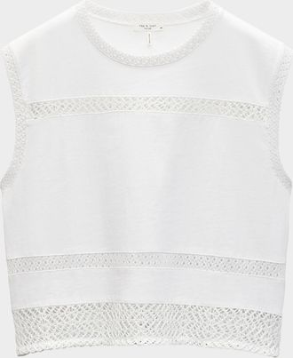 Rag & Bone Rosie Embroidered Muscle Tank Top
