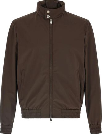 Brunello Cucinelli Stretch Membrane Jacket - Heren - Zomerjassen - Bruin - 5XL - Nylon - Jassen