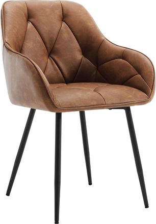 Woltu Suite 1 Una Silla Acolchada Moderna Para Patas De Metal En La Cocina O Sala De Estar. Pu Retro Marrone - Woltu