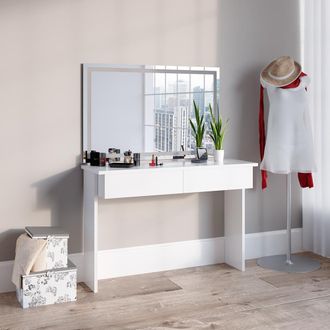 Vicco Tocador Azur, Blanco, 120 Cm Con Espejo Led Vicco