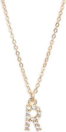 Set & Stones Gemma Initial Necklace in Gold /R at Nordstrom