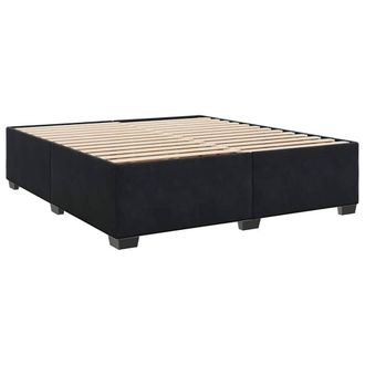 Berkfield Home Soft Bed Frame without Mattress Black&not;Super King Velvet in Black | Size: Super King