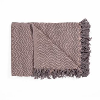 Oresteluchetta Cuadros de algod&oacute;n gris y rosa cm. 135 x 190