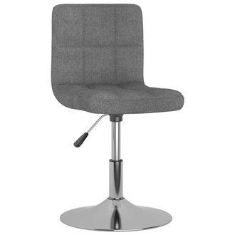 vidaXL Silla De Comedor Giratoria Tela Gris Claro Vidaxl