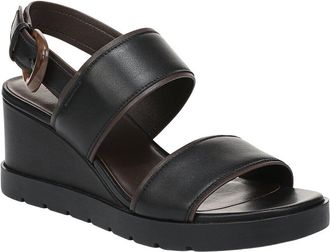 Vince Roma-B Leather Slingback Wedge Sandal