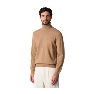Brooks Brothers Lambswool Turtleneck - male - Brooks Brothers - Turtlenecks - Brown - M - Knitwear
